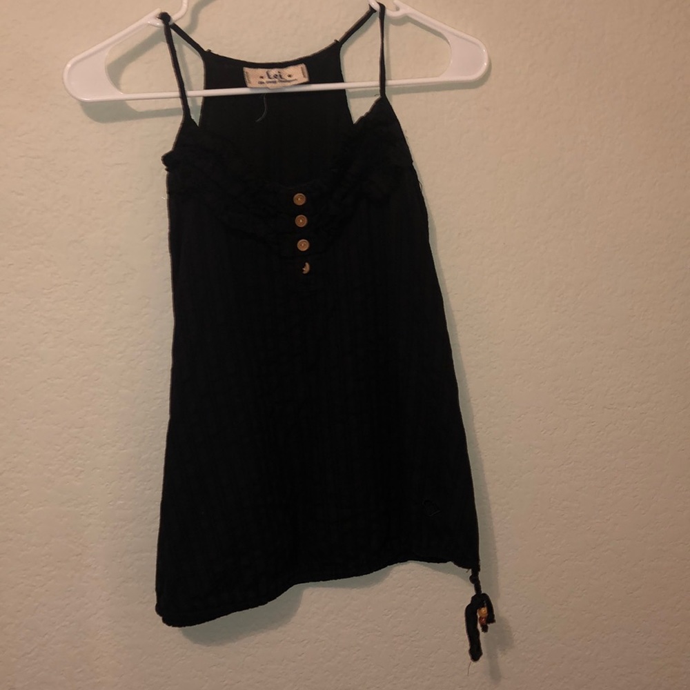 black button up tank top